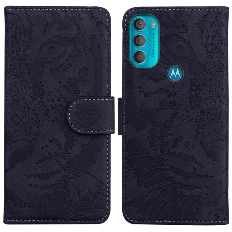 Kotelot Moto G71 5G Tiger Face Print