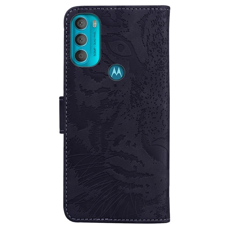 Kotelot Moto G71 5G Tiger Face Print