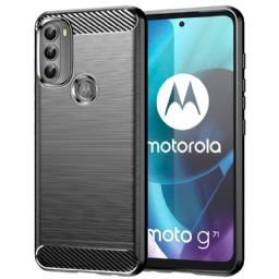 Kuori Moto G71 5G Harjattu Hiilikuitu