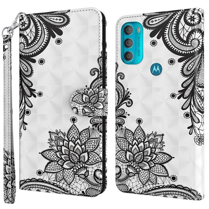 Nahkakotelo Moto G71 5G Chic Lace