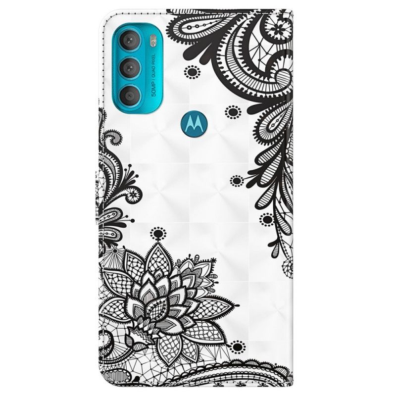 Nahkakotelo Moto G71 5G Chic Lace