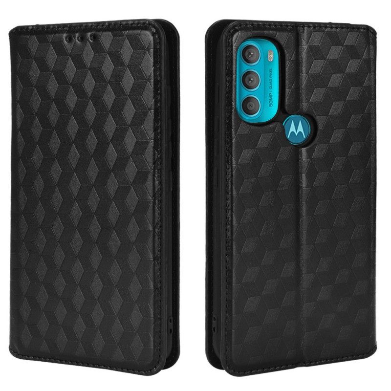 Puhelinkuoret Moto G71 5G Kotelot Flip Diamond Leather Effect