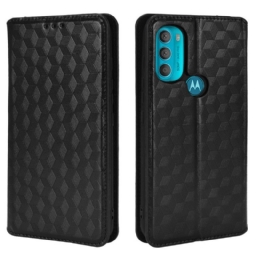 Puhelinkuoret Moto G71 5G Kotelot Flip Diamond Leather Effect