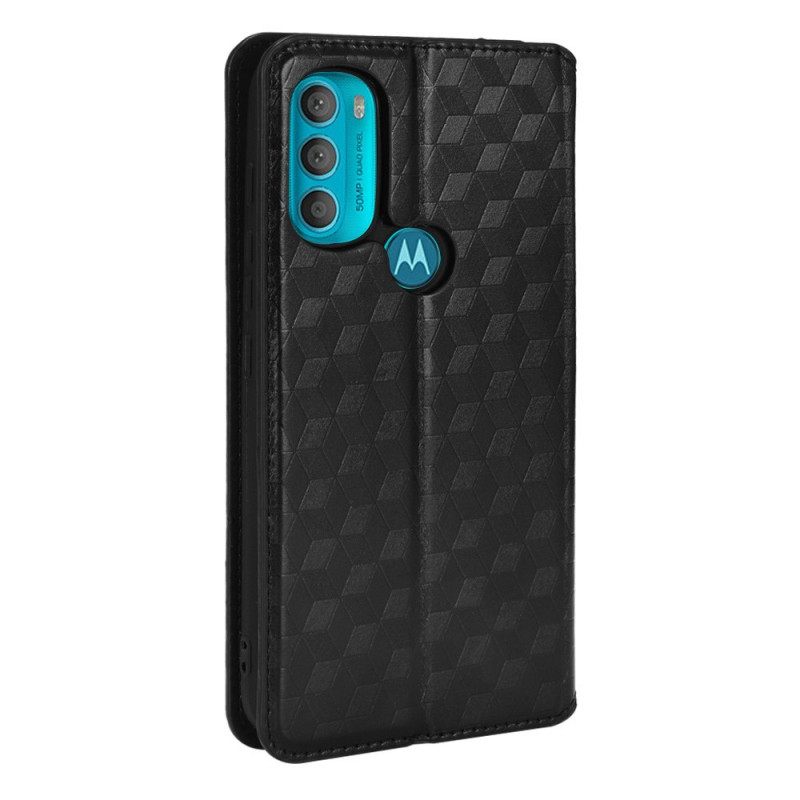 Puhelinkuoret Moto G71 5G Kotelot Flip Diamond Leather Effect