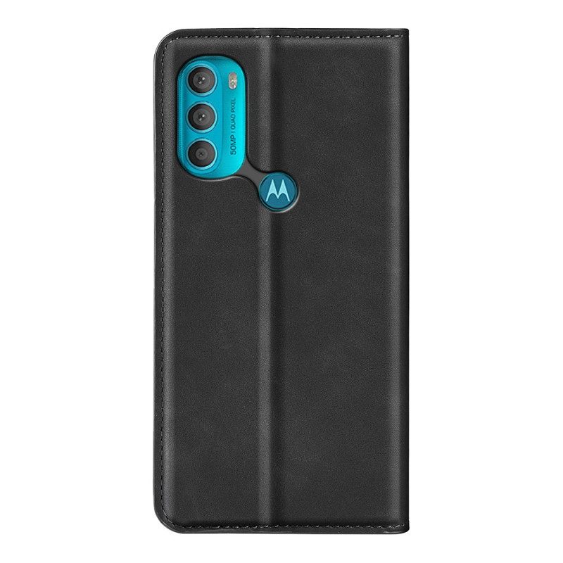 Puhelinkuoret Moto G71 5G Kotelot Flip Silk Soft Leather Effect