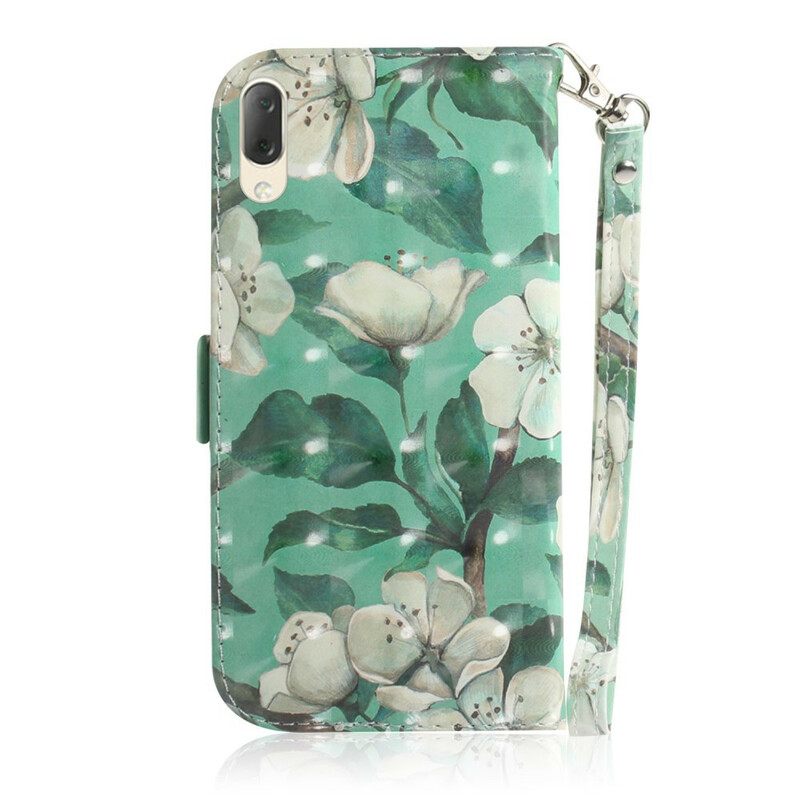 Flip Case Sony Xperia L3 Suojaketju Kuori Strap Flower Branch