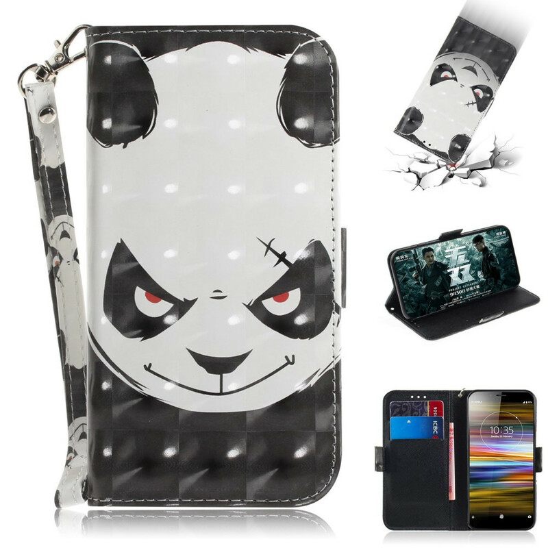 Flip Case Sony Xperia L3 Vihainen Panda