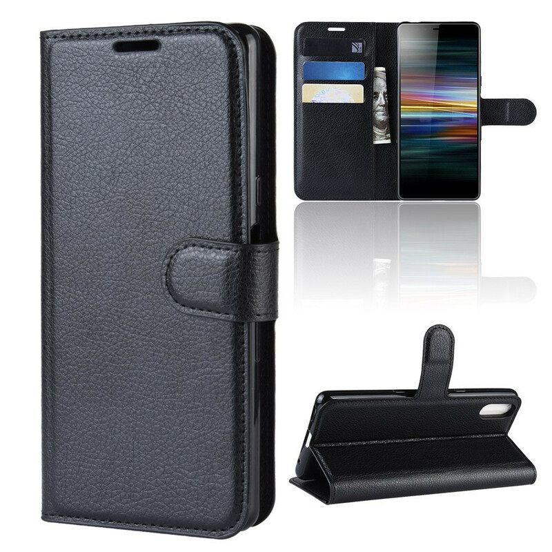 Kotelot Sony Xperia L3 Classic Litchi Faux Leather