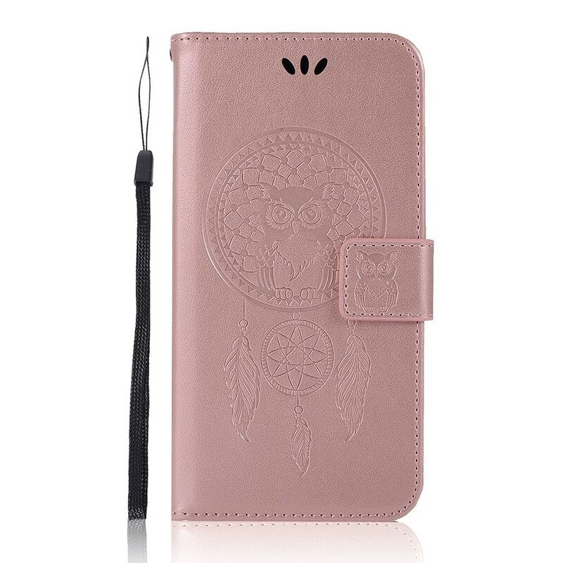 Kotelot Sony Xperia L3 Nahkaefekti Dreamcatcher Pöllö