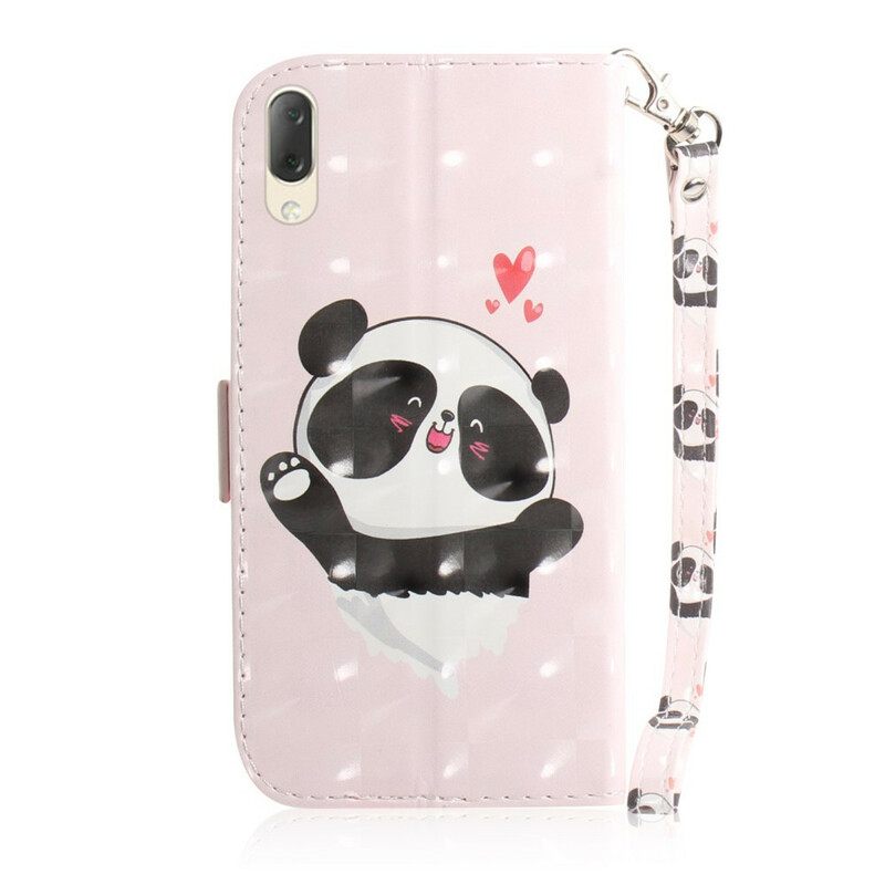 Kotelot Sony Xperia L3 Suojaketju Kuori Panda Love In Lanyard