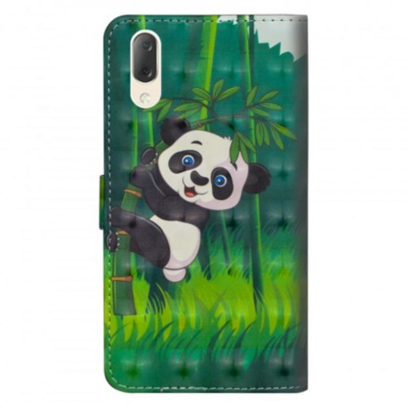 Nahkakotelo Sony Xperia L3 Panda Ja Bamboo