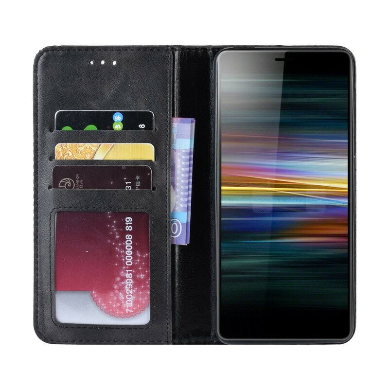 Puhelinkuoret Sony Xperia L3 Kotelot Flip Style Leather Vintage Design