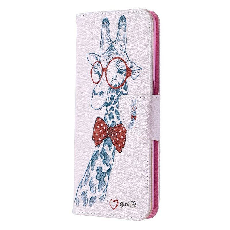 Nahkakotelo Oppo A72 Brainy Giraffe