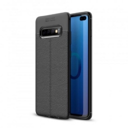 Case Samsung Galaxy S10 Plus Double Line Litchi Leather Effect