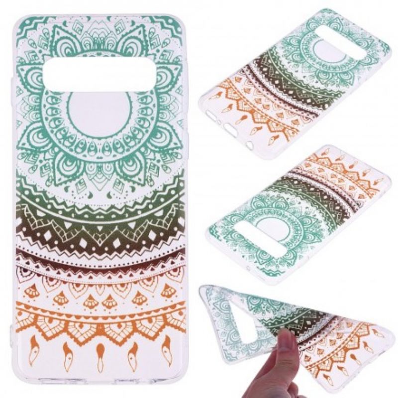 Case Samsung Galaxy S10 Plus Läpinäkyvä Värillinen Mandala