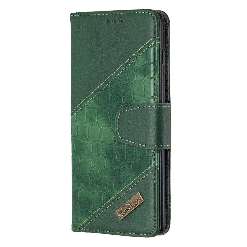 Flip Case Samsung Galaxy S10 Plus Classic Crocodile Skin Effect