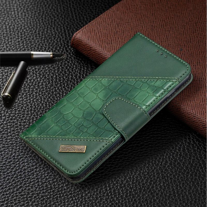 Flip Case Samsung Galaxy S10 Plus Classic Crocodile Skin Effect