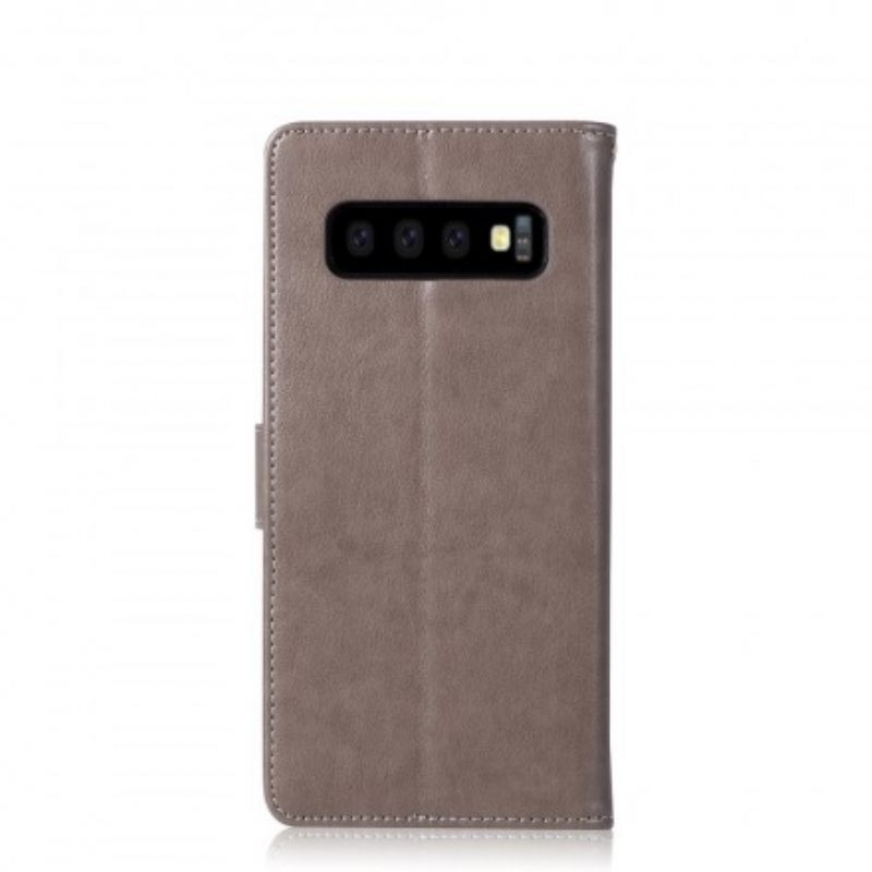 Kotelot Samsung Galaxy S10 Plus Nahkaefekti Catcher Dreams Owl