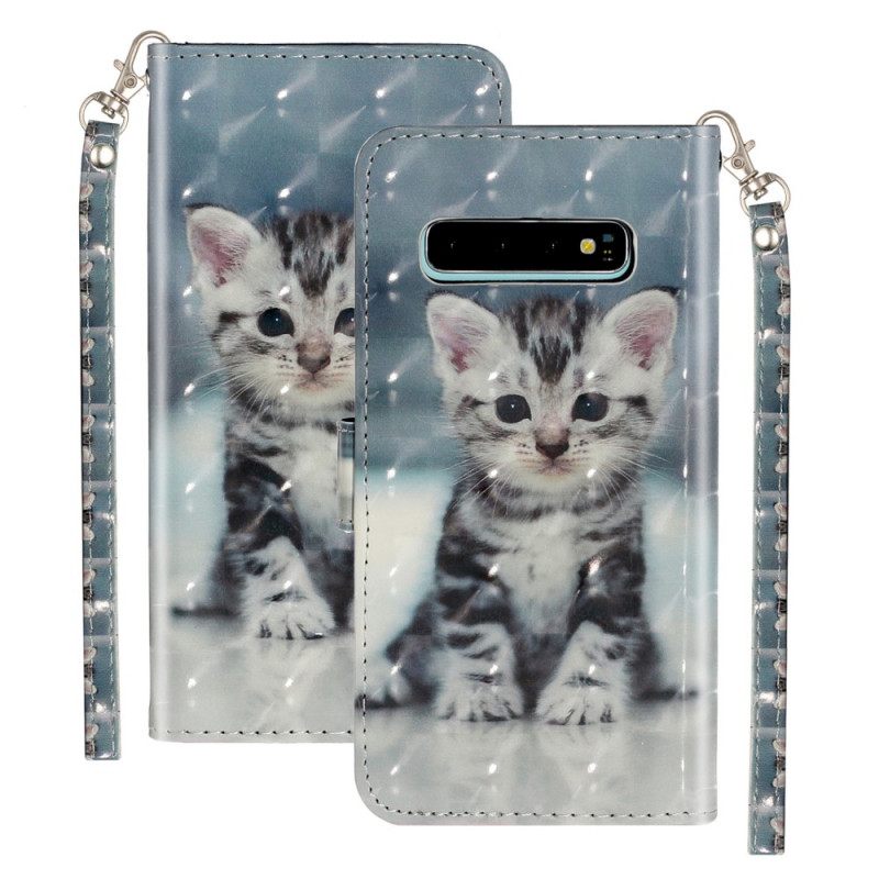 Kotelot Samsung Galaxy S10 Plus Suojaketju Kuori Kitten Light Strap Kohdevalot