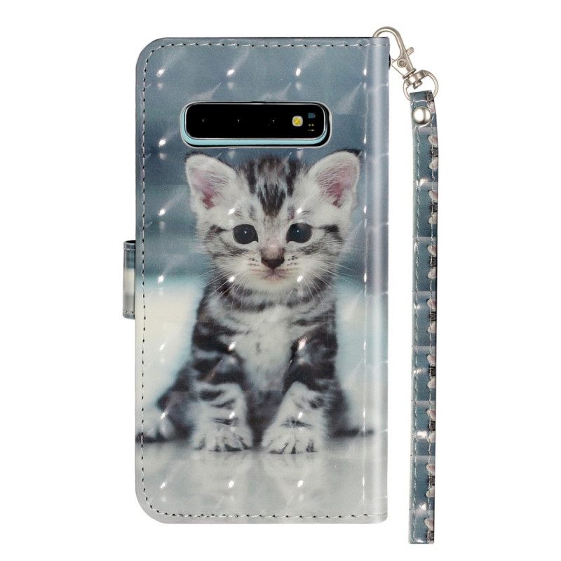 Kotelot Samsung Galaxy S10 Plus Suojaketju Kuori Kitten Light Strap Kohdevalot