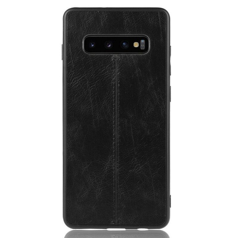 Kuori Samsung Galaxy S10 Plus Couture Nahkaefekti