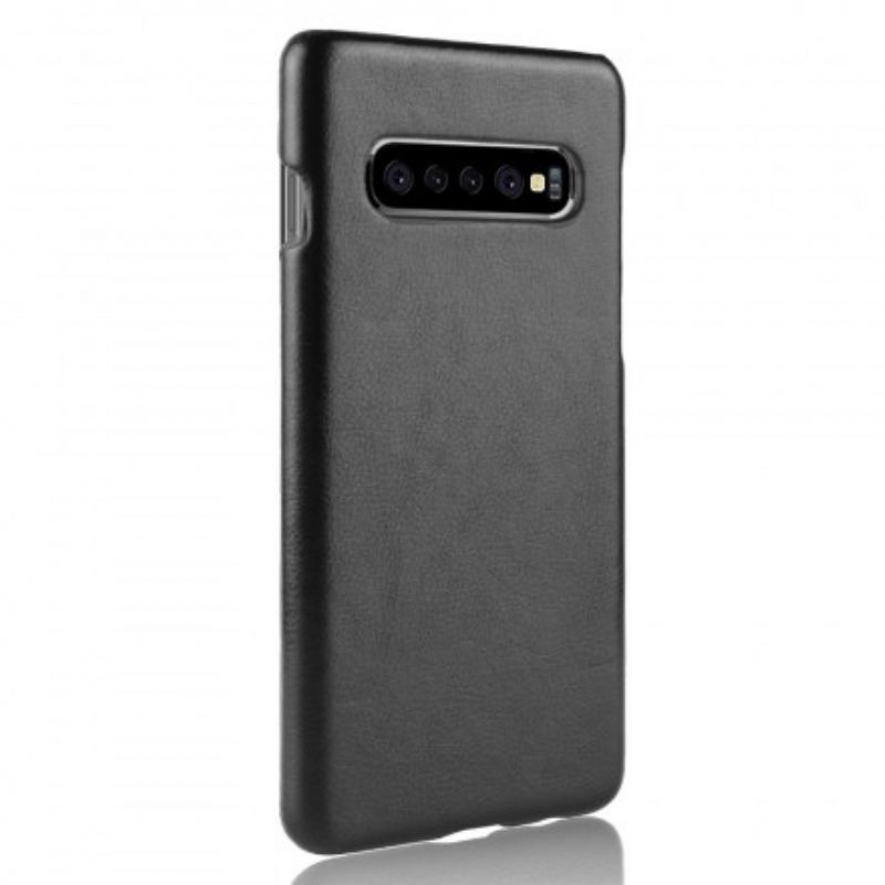 Kuori Samsung Galaxy S10 Plus Litchin Nahkaefekti