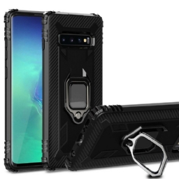 Kuori Samsung Galaxy S10 Plus Rengas Ja Hiilikuitu