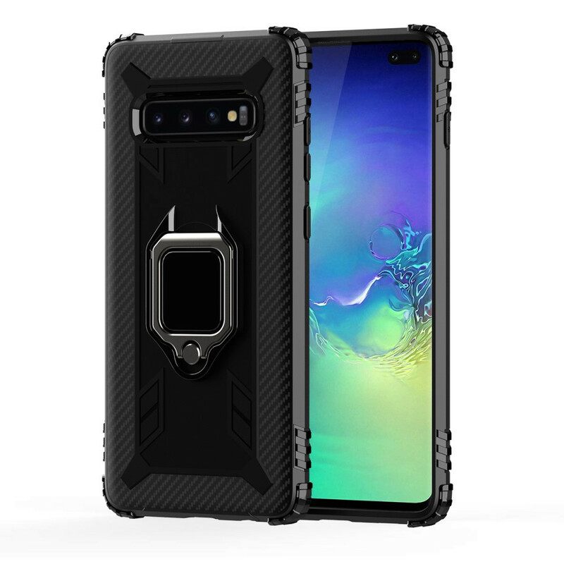 Kuori Samsung Galaxy S10 Plus Rengas Ja Hiilikuitu