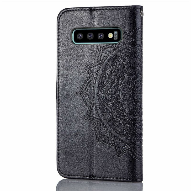 Nahkakotelo Samsung Galaxy S10 Plus Mandala Keskiaika