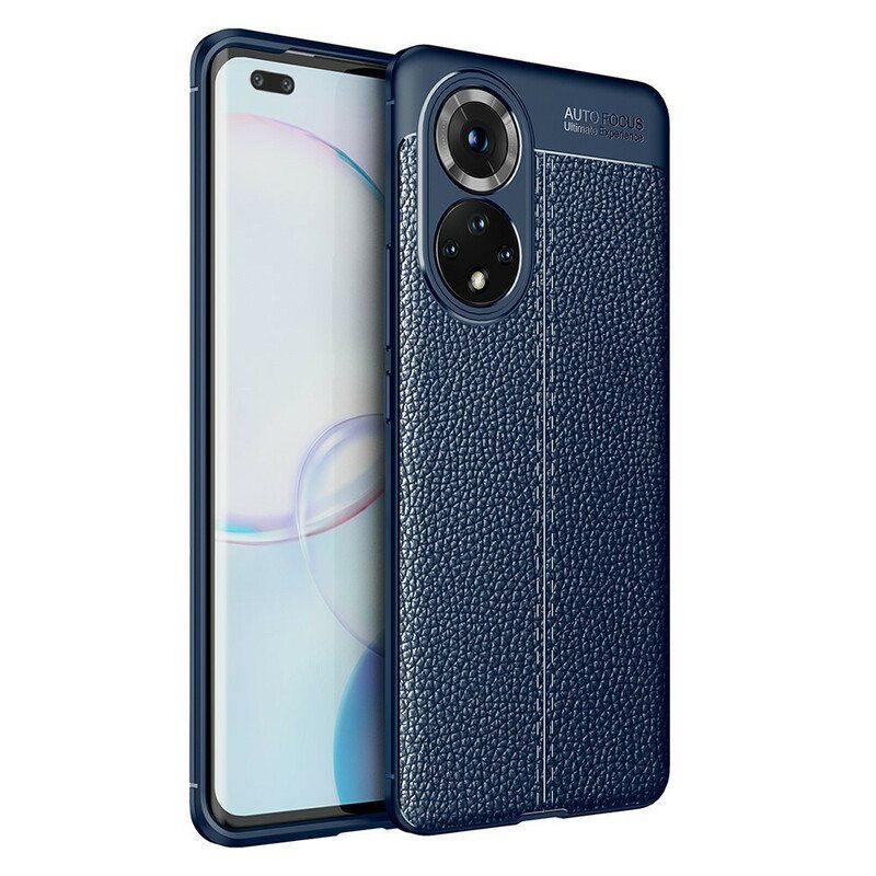 Kuori Honor 50 Pro Pro Double Line Litchi Leather Effect