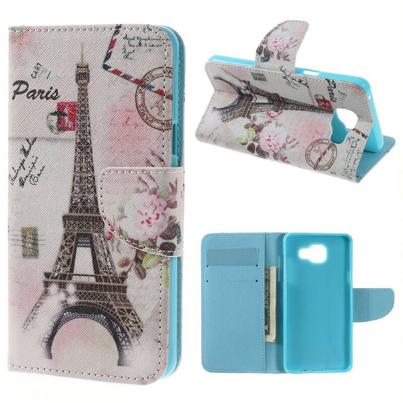 Kotelot Samsung Galaxy A5 2016 Retro Eiffel-torni