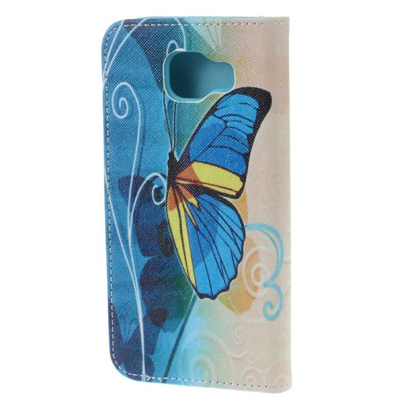 Nahkakotelo Samsung Galaxy A5 2016 Butterfly Color