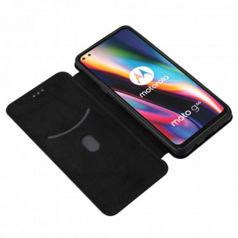 Puhelinkuoret Moto G 5G Kotelot Flip Silicone Carbon