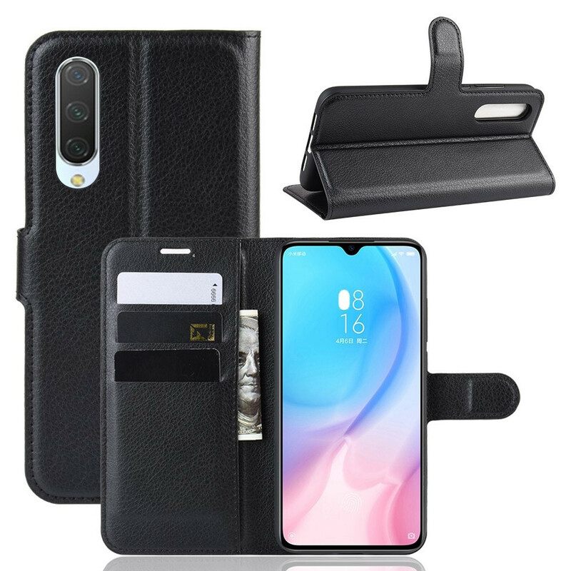 Kotelot Xiaomi Mi 9 Lite Classic Litchi Faux Leather