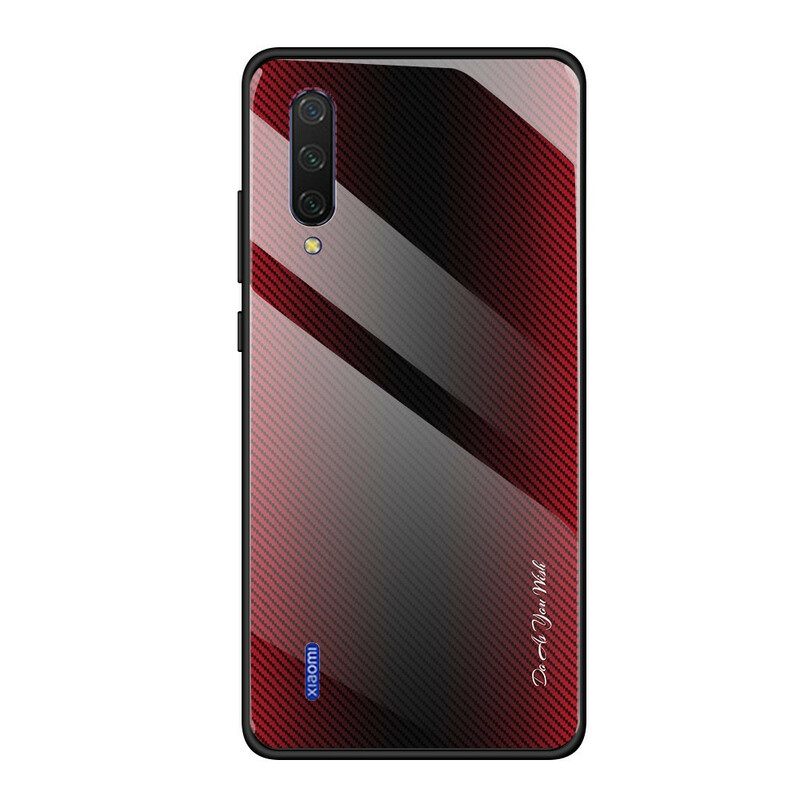 Kuori Xiaomi Mi 9 Lite Carbon Fiber Karkaistu Lasi