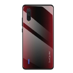 Kuori Xiaomi Mi 9 Lite Carbon Fiber Karkaistu Lasi