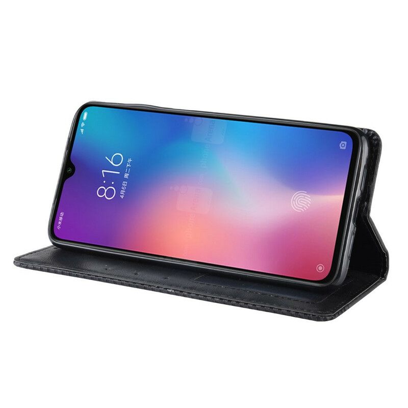 Puhelinkuoret Xiaomi Mi 9 Lite Kotelot Flip Tyylitelty Vintage-nahkaefekti