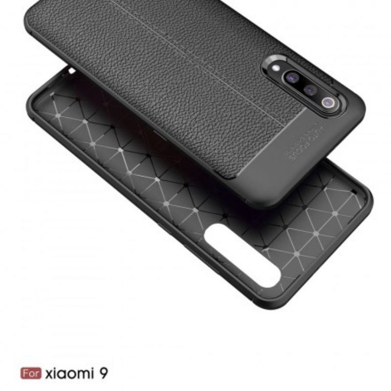 Kuori Xiaomi Mi 9 Double Line Litchi Leather Effect