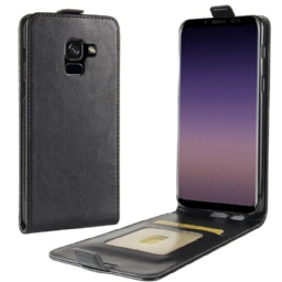 Flip Case Samsung Galaxy A8 2018 Kotelot Flip Taitettava Nahkaefekti