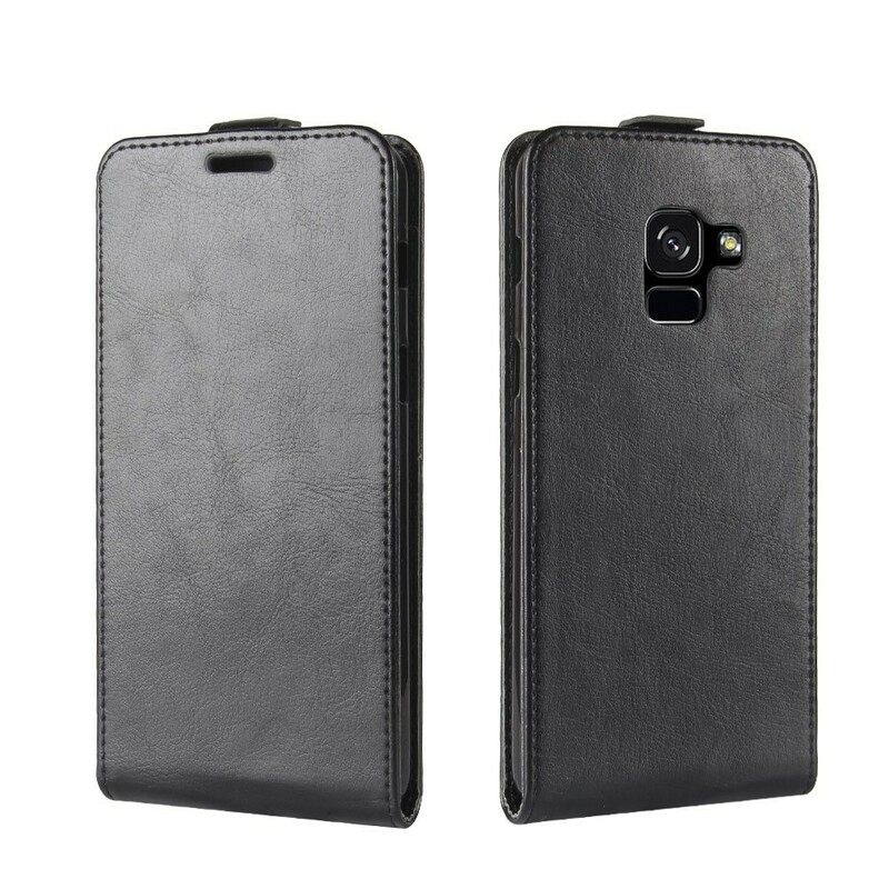 Flip Case Samsung Galaxy A8 2018 Kotelot Flip Taitettava Nahkaefekti