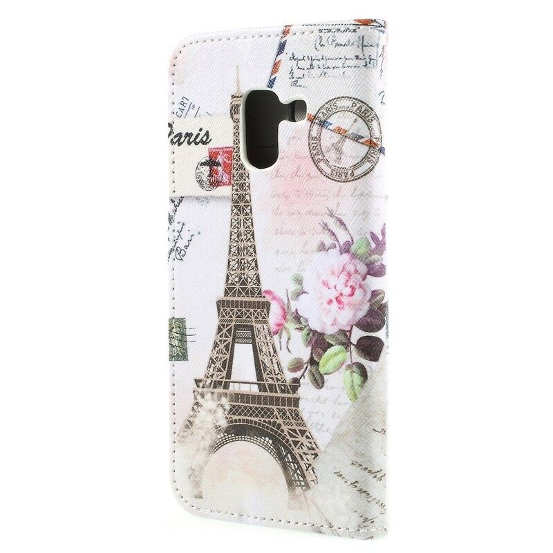 Kotelot Samsung Galaxy A8 2018 Retro Eiffel-torni