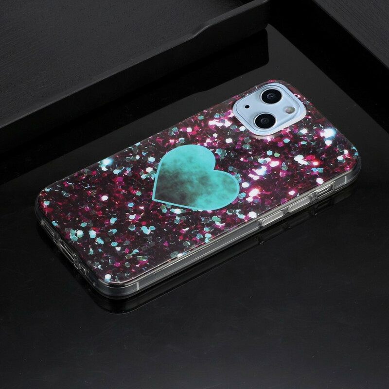 Case iPhone 13 Mini Glitter Marble