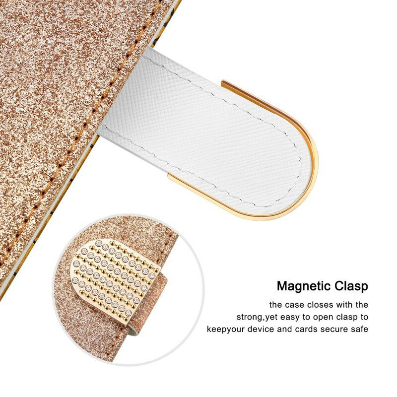 Flip Case iPhone 13 Mini Croco Diamonds