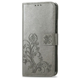 Flip Case iPhone 13 Mini Suojaketju Kuori Butterflies And Flowers Strap