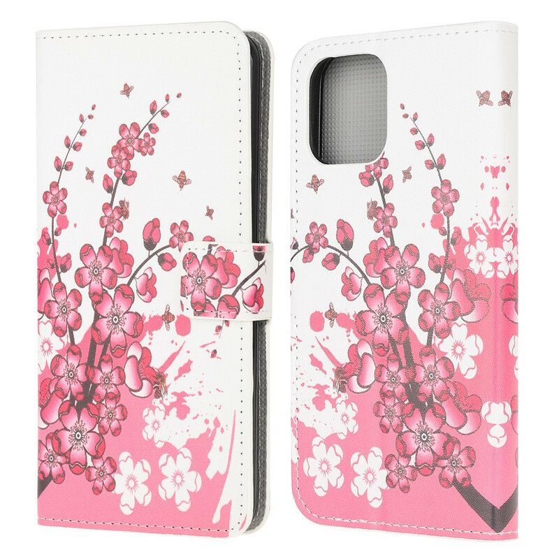 Flip Case iPhone 13 Mini Trooppiset Kukat