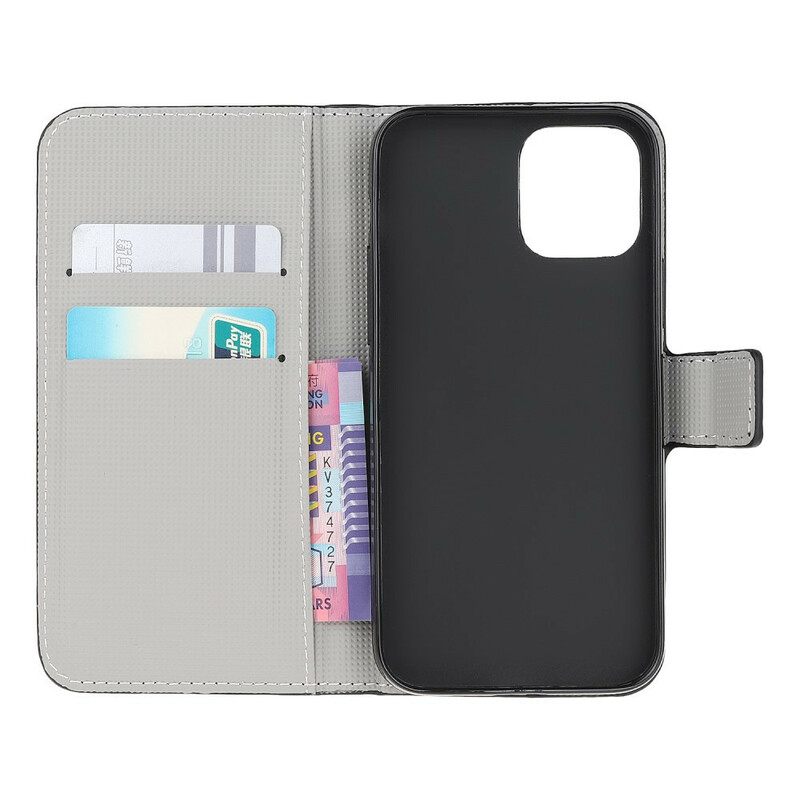 Flip Case iPhone 13 Mini Trooppiset Kukat