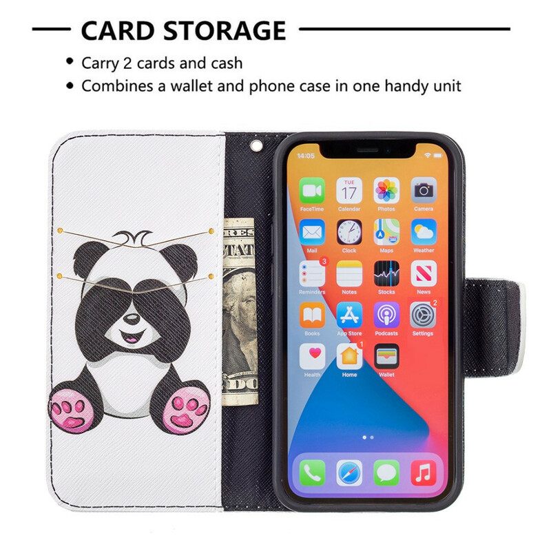 Kotelot iPhone 13 Mini Panda Hauskaa