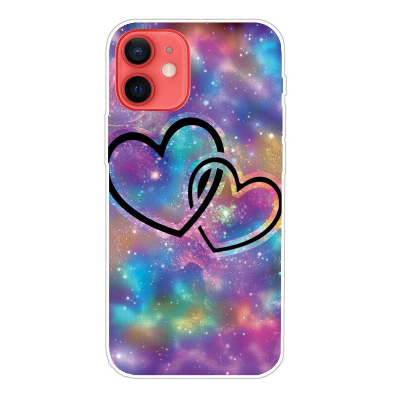 Kuori iPhone 13 Mini Chaised Hearts