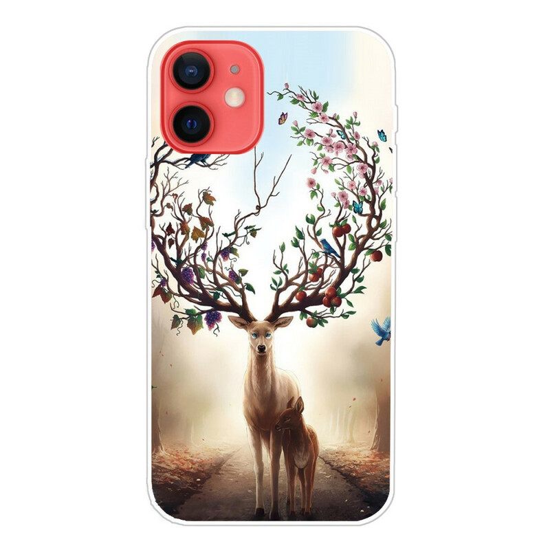 Kuori iPhone 13 Mini Flexible Deer