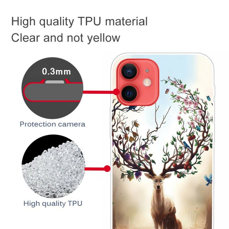 Kuori iPhone 13 Mini Flexible Deer